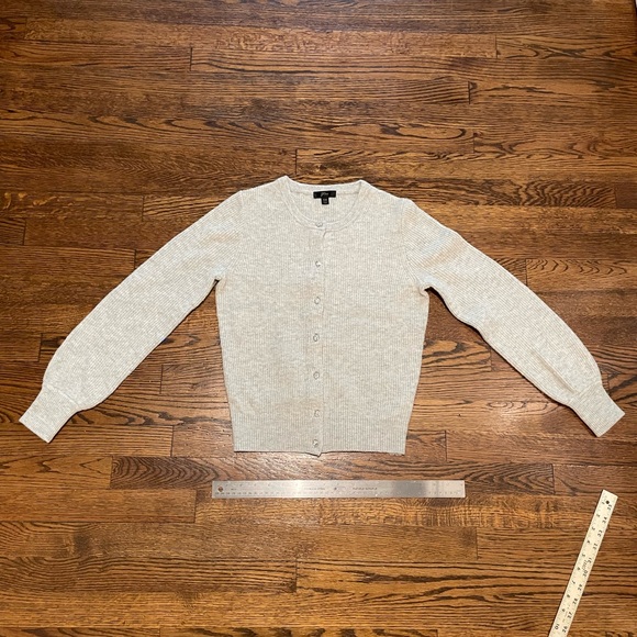 J. Crew Gray Gemstone Button Cardigan - Picture 2 of 12